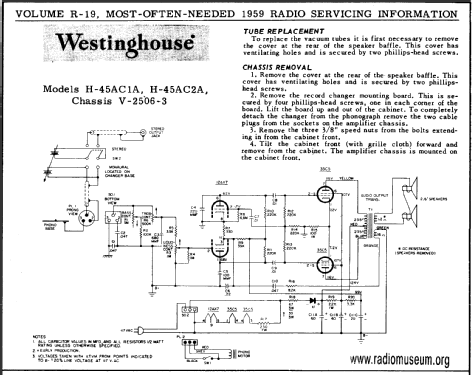 H-45AC1A V-2506-3 Chassis; Westinghouse El. & (ID = 60757) Enrég.-R