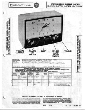 H-475T5 Ch=V-2236-1; Westinghouse El. & (ID = 3108593) Radio