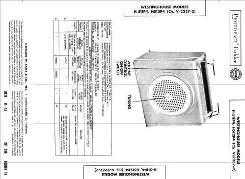 H-511P4 Ch=V-2237-2; Westinghouse El. & (ID = 2674774) Radio