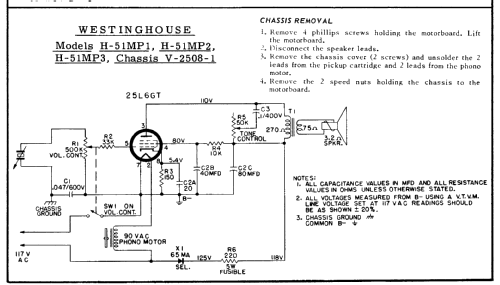 H-51MP1 Ch= V-2508-1; Westinghouse El. & (ID = 186264) R-Player