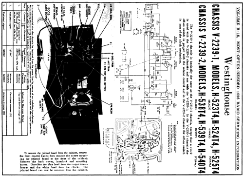 H-538T4 Ch=V-2239-2; Westinghouse El. & (ID = 127549) Radio