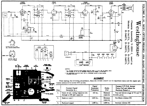 H-542T5 Ch=V-2259-1; Westinghouse El. & (ID = 127553) Radio