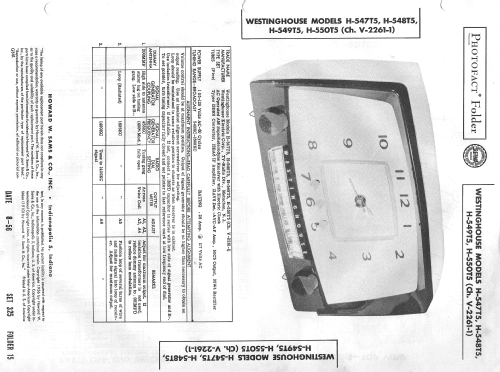 H-547T5 Ch=V-2261-1; Westinghouse El. & (ID = 1800512) Radio