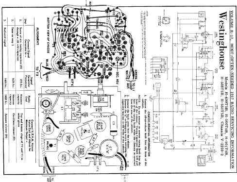 H-551T5B Ch= V-2259-2; Westinghouse El. & (ID = 134597) Radio