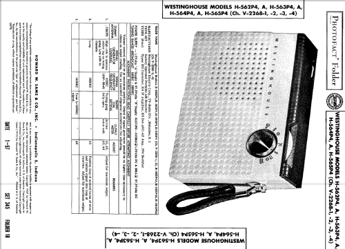 H-562P4 Ch= V-2268-1; Westinghouse El. & (ID = 514083) Radio