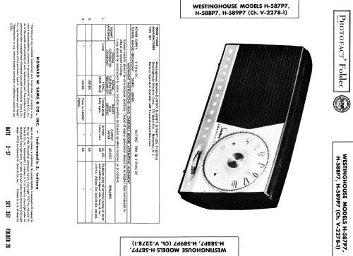 H-589P7 Ch= V-2278-1; Westinghouse El. & (ID = 1860715) Radio