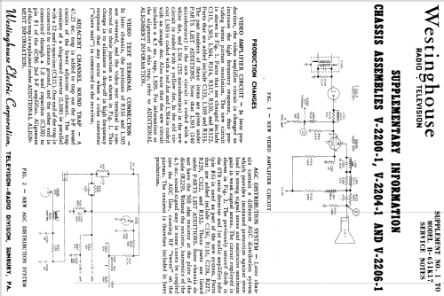 H-651K17 Ch= V-2200-1; Westinghouse El. & (ID = 1203003) Television