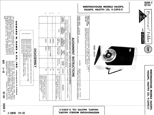 H-657P5 Ch= V-2393-1; Westinghouse El. & (ID = 697447) Radio