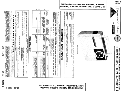 H-660P4 Ch= V-2394-1; Westinghouse El. & (ID = 513802) Radio