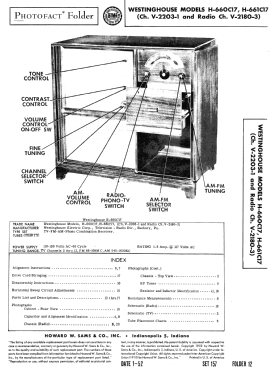 H-661C17 Ch= V-2203-1, V-2180-3; Westinghouse El. & (ID = 3015219) TV Radio