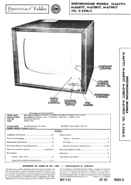 H-668T17 Ch= V-2216-1; Westinghouse El. & (ID = 3049152) Television