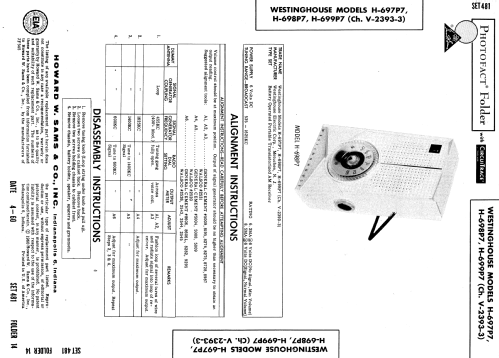 H-697P7 Ch= V-2393-3; Westinghouse El. & (ID = 574313) Radio