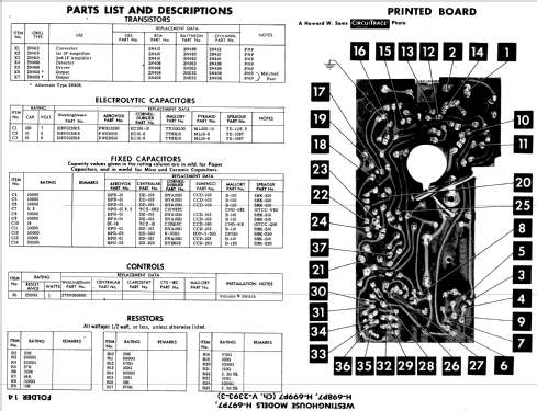 H-697P7 Ch= V-2393-3; Westinghouse El. & (ID = 574314) Radio