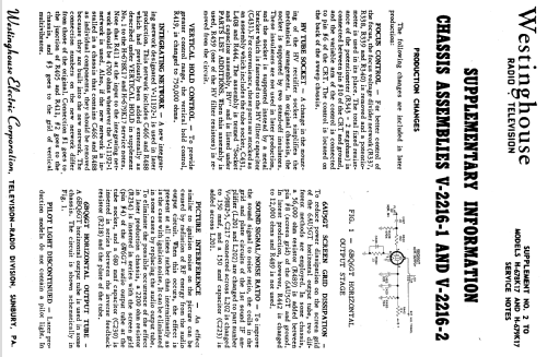 H-700T17 Ch= V-2216-2; Westinghouse El. & (ID = 1220305) Televisión