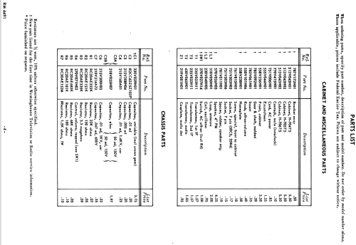 H-705T5 Ch= V-2398-1; Westinghouse El. & (ID = 1198314) Radio