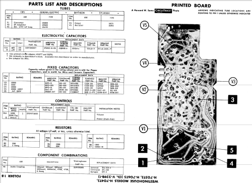 H-705T5 Ch= V-2398-1; Westinghouse El. & (ID = 541584) Radio