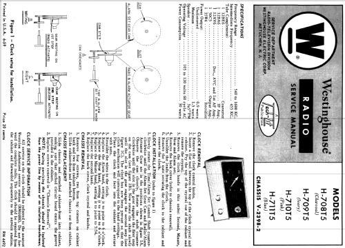 H-708T5 Ch= V-2398-2; Westinghouse El. & (ID = 1198324) Radio