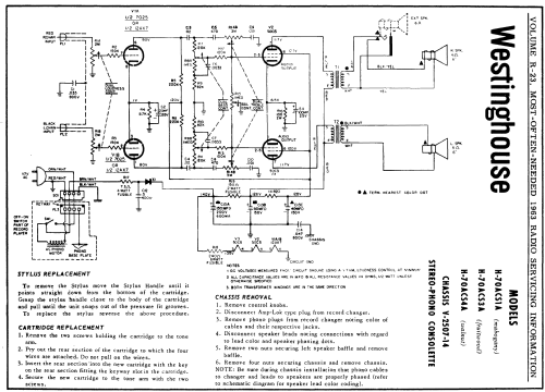 H-70ACS1A Ch= V-2507-14; Westinghouse El. & (ID = 175741) Sonido-V