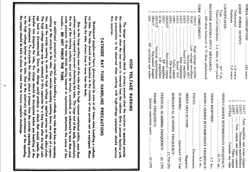 H-710T21 Ch= V-2217-5; Westinghouse El. & (ID = 1221311) Télévision