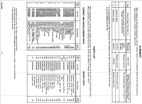 H-710T5 Ch= V-2398-2; Westinghouse El. & (ID = 1198332) Radio