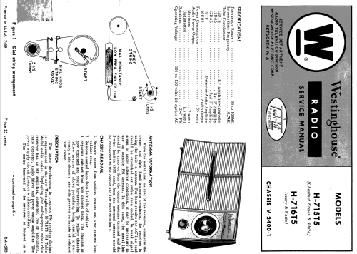 H-715T5 Ch= V-2400-1; Westinghouse El. & (ID = 1201906) Radio