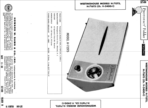 H-715T5 Ch= V-2400-1; Westinghouse El. & (ID = 556363) Radio