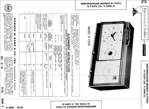 H-722T6 Ch= V-2401-2; Westinghouse El. & (ID = 523514) Radio