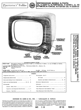 H-725T20 Ch= V-2220-2; Westinghouse El. & (ID = 3140103) Televisión