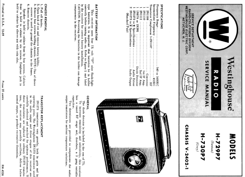 H-729P7 Ch= V-2402-1; Westinghouse El. & (ID = 1198742) Radio