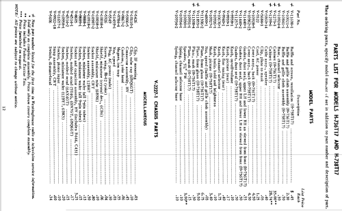 H-736T17 Ch= V-2227-1; Westinghouse El. & (ID = 1210034) Television