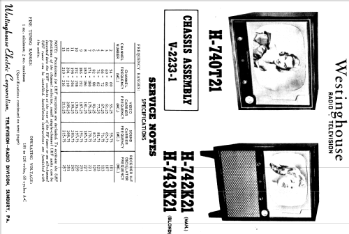 H-737T17 Ch= V-2232-2; Westinghouse El. & (ID = 1227403) Television