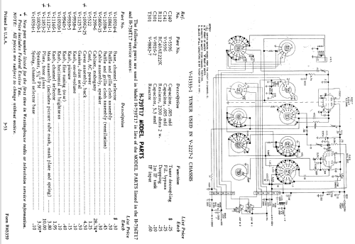 H-739TU17 Ch= V-2227-2; Westinghouse El. & (ID = 1223004) Television