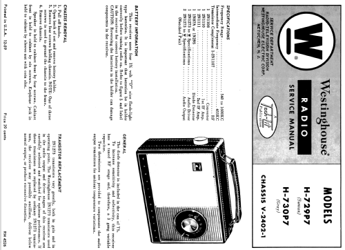 H-746T5A Ch= V-2395-1A ; Westinghouse El. & (ID = 1198921) Radio