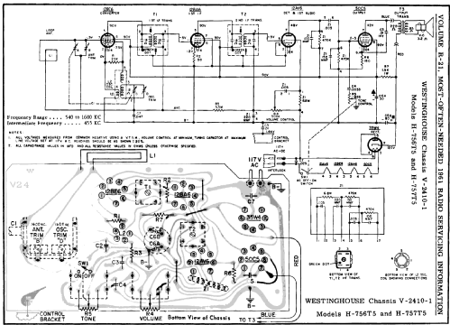 H-756T5 Ch= V-2410-1; Westinghouse El. & (ID = 149506) Radio