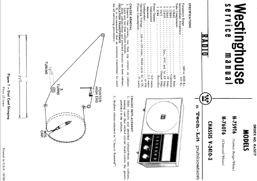 H-759T6 Ch= V-2410-2; Westinghouse El. & (ID = 1199318) Radio