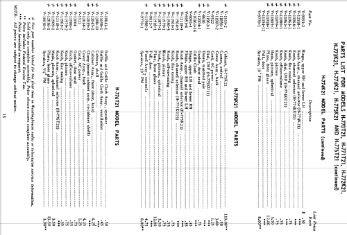 H-772KU21 Ch= V-2243-1; Westinghouse El. & (ID = 1230549) Television