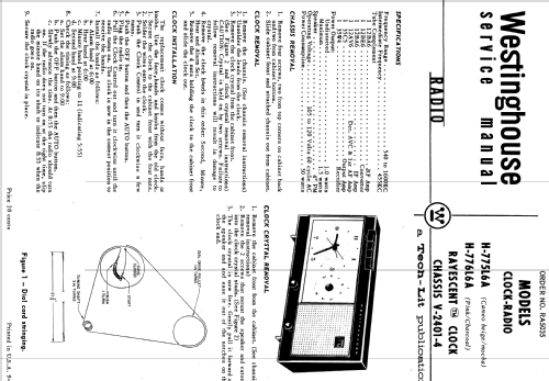 H-775L6A Ch= V-2401-4; Westinghouse El. & (ID = 1200468) Radio