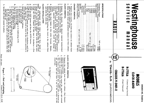 H-776L6 Ch= V-2401-2; Westinghouse El. & (ID = 1201859) Radio