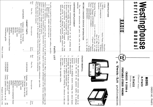 H-77ACS1 Ch= V-2508-6; Westinghouse El. & (ID = 1200368) Reg-Riprod