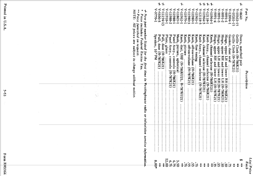 H-787KU21 Ch= V-2243-1; Westinghouse El. & (ID = 1264188) Television