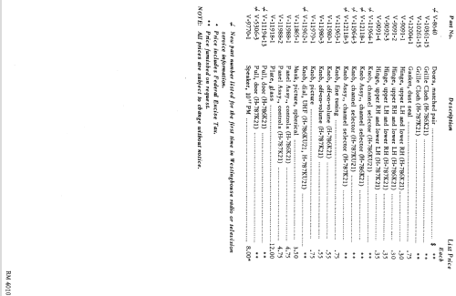 H-787KU21 Ch= V-2273-122; Westinghouse El. & (ID = 1264274) Television