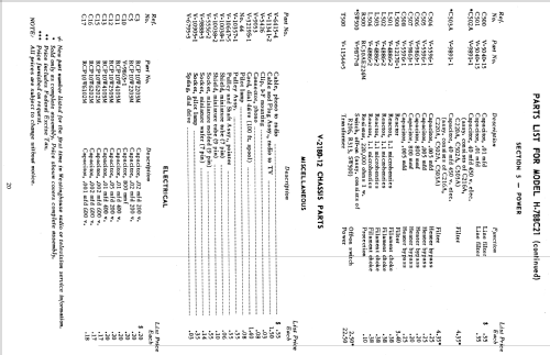 H-788C21 Ch= V-2249-1 V-2180-12; Westinghouse El. & (ID = 1258403) TV-Radio