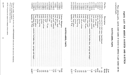 H-817K24 Ch= V-2250-4; Westinghouse El. & (ID = 1270687) Television