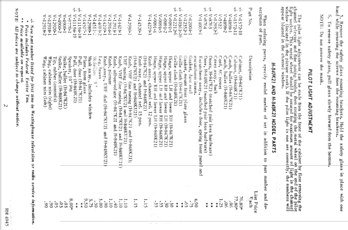 H-848K21 Ch= V-2313; Westinghouse El. & (ID = 1332914) Television