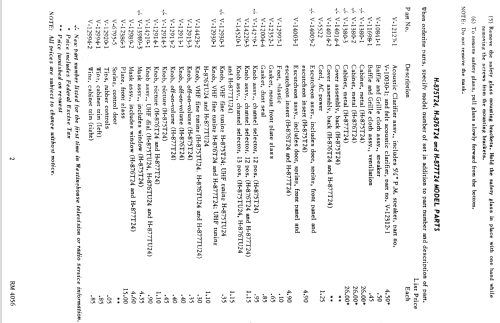 H-876T24 Ch= V-2314; Westinghouse El. & (ID = 1341068) Fernseh-E