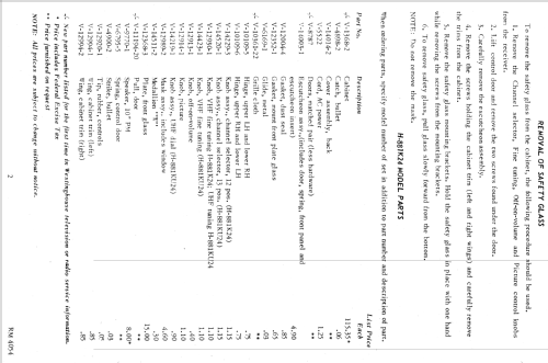 H-881K24 Ch= V-2314; Westinghouse El. & (ID = 1341262) Television