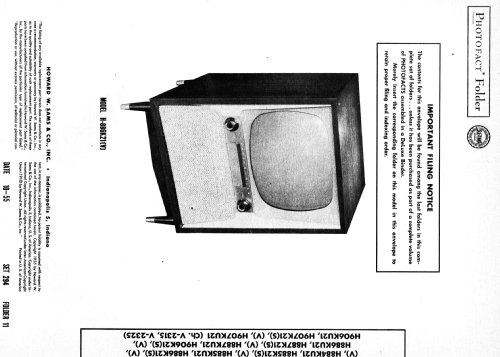H-886K21Ch= V-2315-25; Westinghouse El. & (ID = 2655334) Television