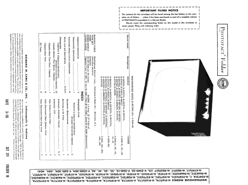 H-921T17A Ch= V-2341-25; Westinghouse El. & (ID = 2111125) Televisión