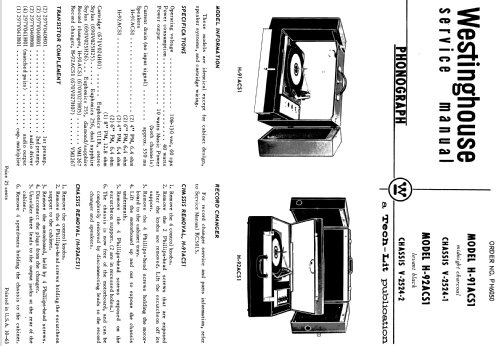 H-92ACS1 Ch= V-2524-2; Westinghouse El. & (ID = 1204354) R-Player