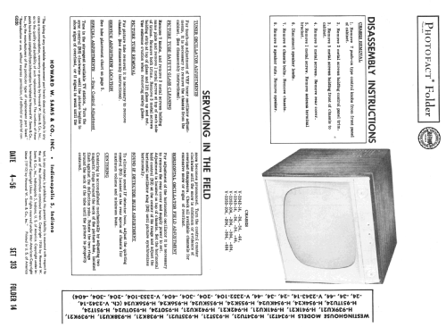 H-934TU21 Ch= V-2352-404; Westinghouse El. & (ID = 2165236) Télévision